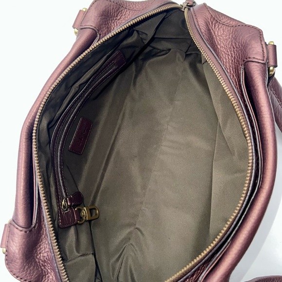 Cole Haan Purple Leather Satchel - EUC - Picture 10 of 14